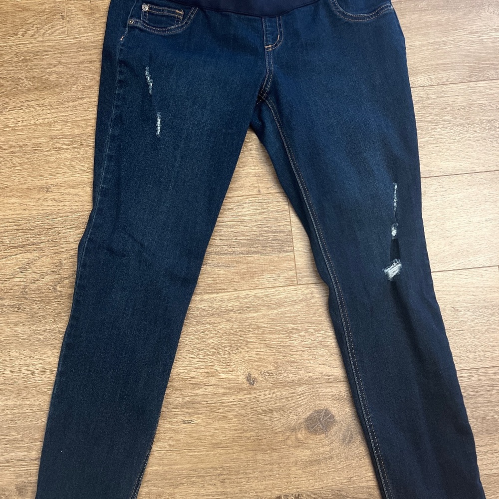Indigo blue pregnancy jeans
